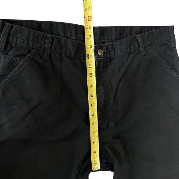 Carhartt Mens 40x32 Duck Loose Fit Canvas Black Utility Chore Pants Carpenter - Picture 11 of 16
